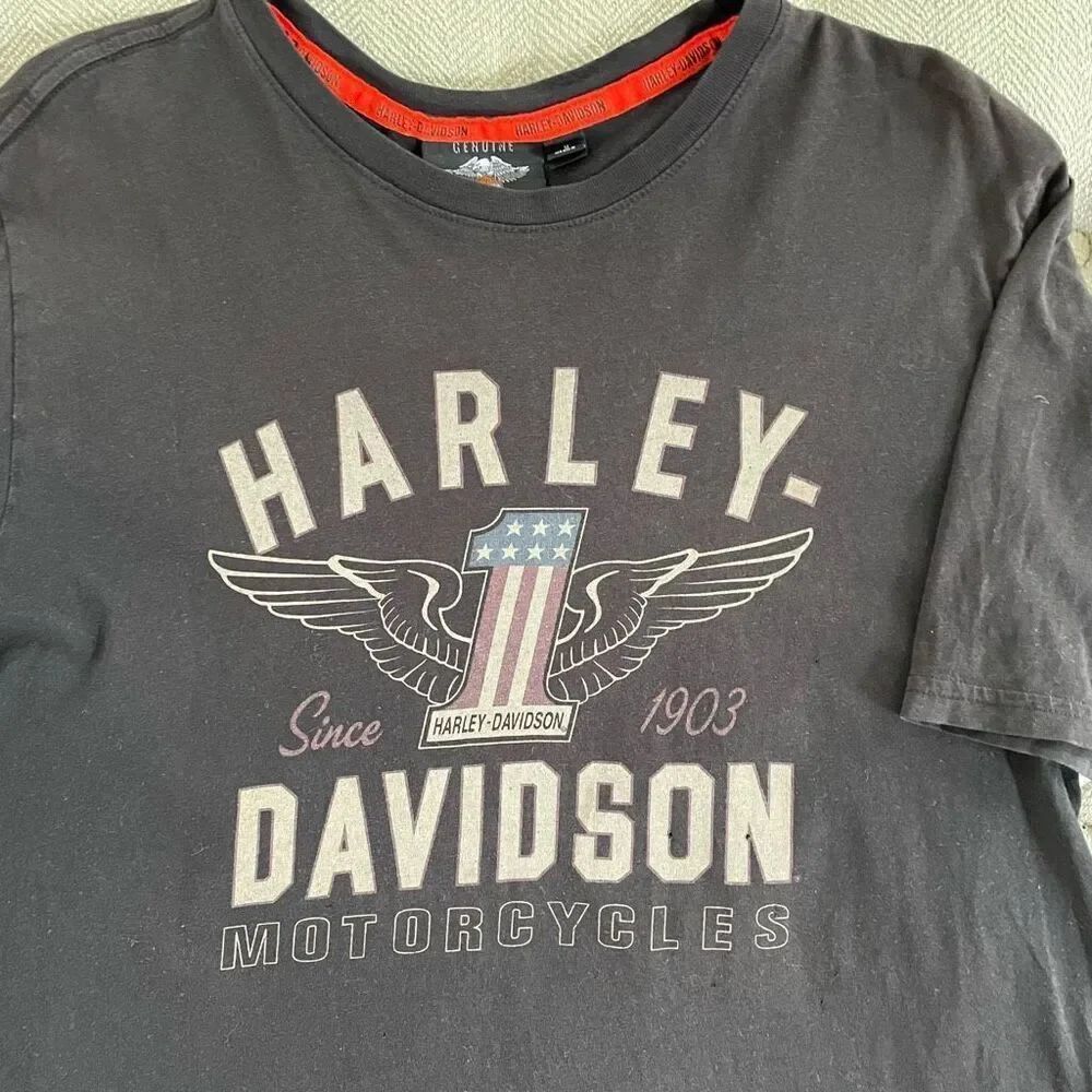 Harley Davidson Motorcycles Short Sleeve Broken In Black Tshirt M